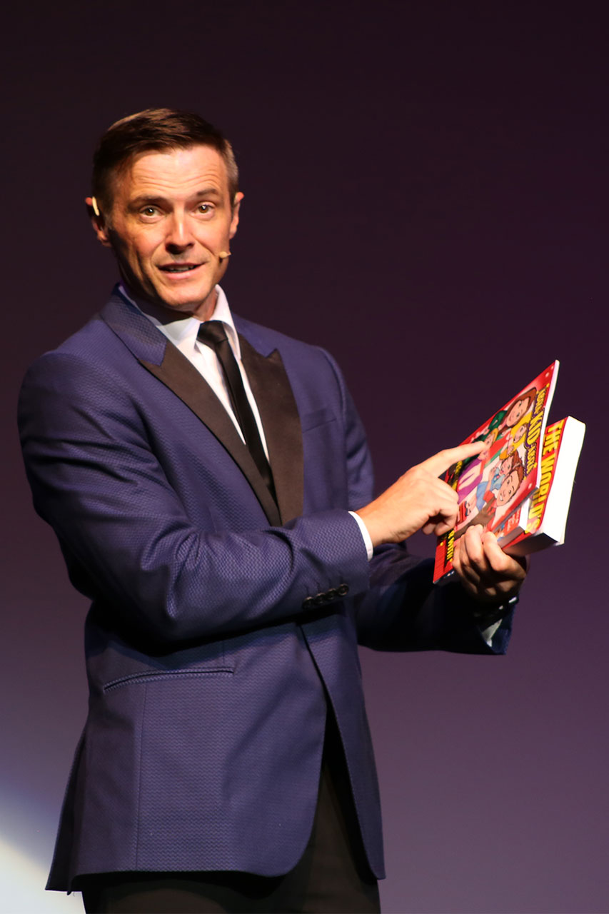 Christopher James performs during a Branson show.