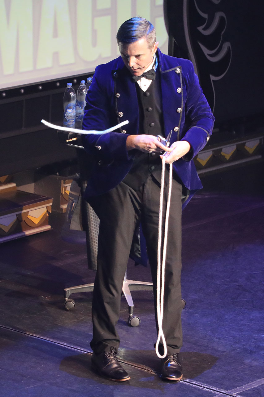 Christopher James performs during a Branson show.