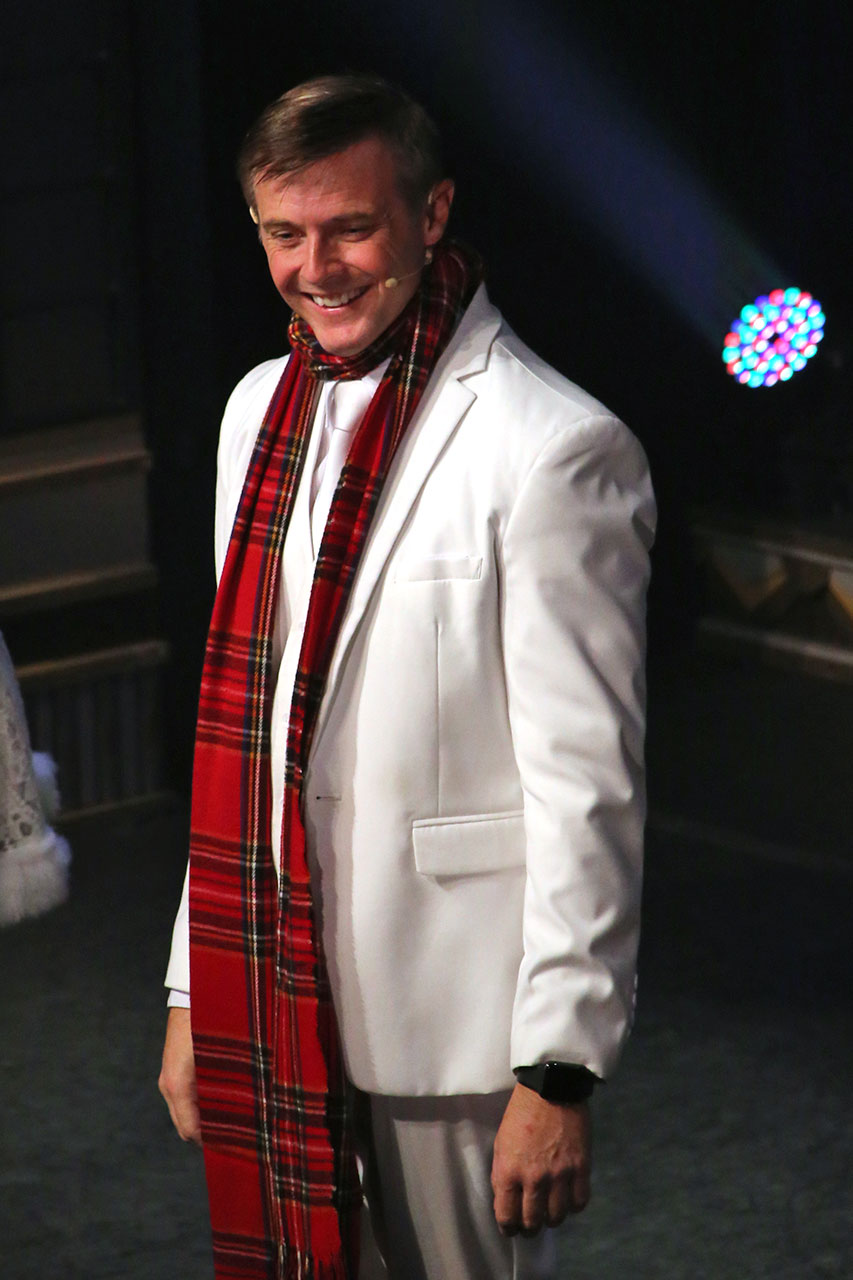 Christopher James performs during a Branson show at Christmas.