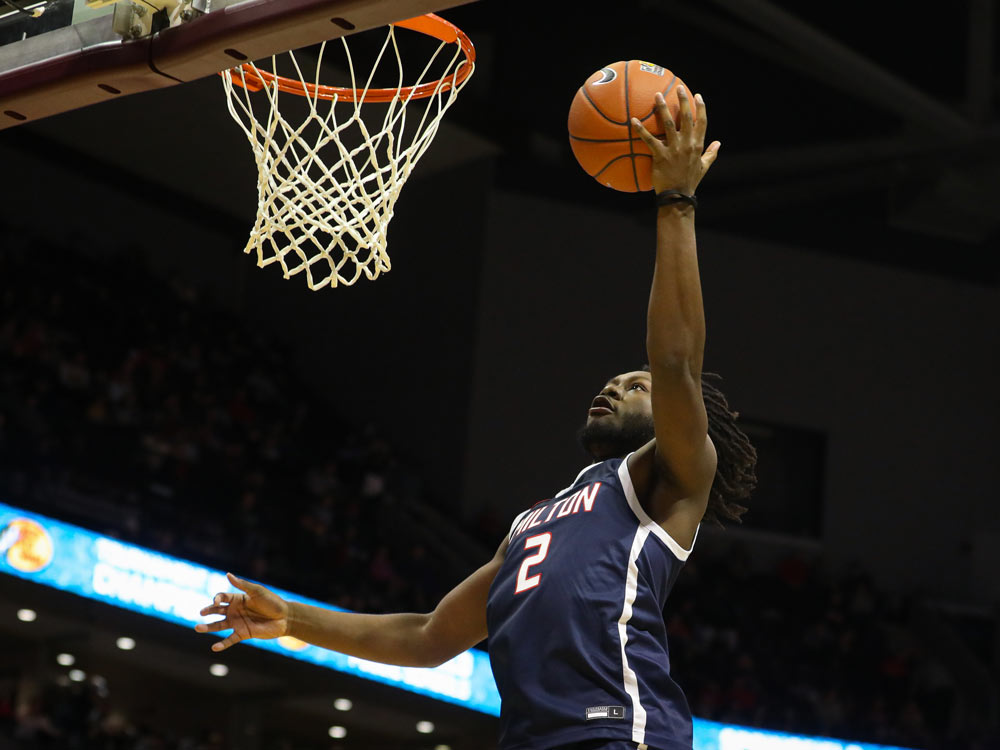 Bruce Thornton, of Milton, warms up prior to a game at the Tournament of Champions in Springfield, Missouri.